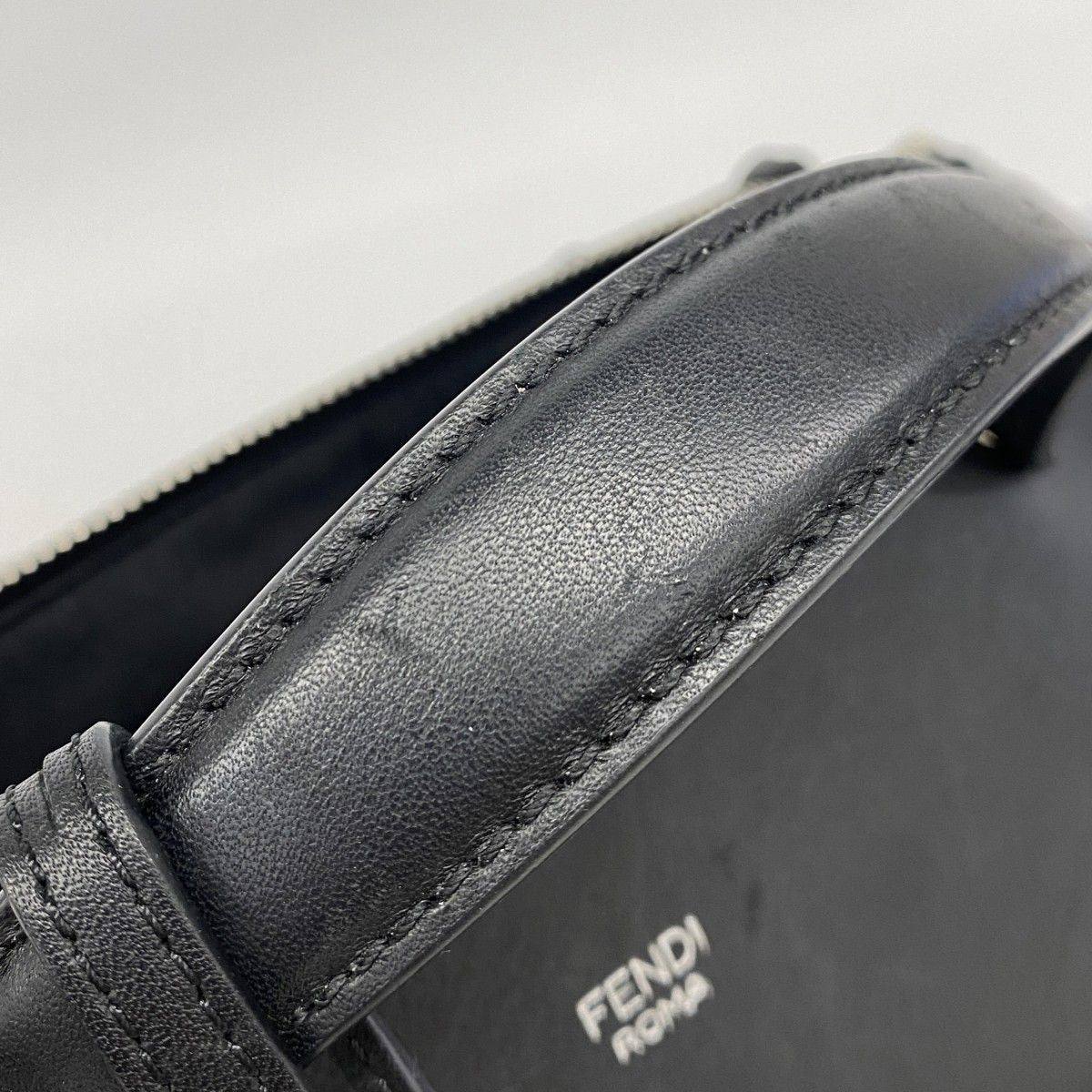 Fendi Handbag by the Way Leather Black Silver 2-Way — view 8