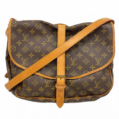 Louis Vuitton Shoulder Bag Monogram Saumur 35 Brown
