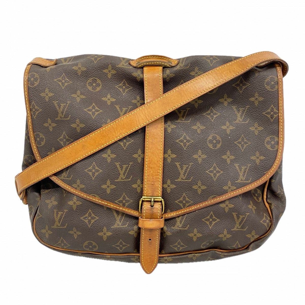 Louis Vuitton Shoulder Bag Monogram Saumur 35 Brown