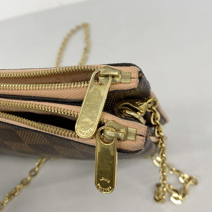 Louis Vuitton Shoulder Bag Damier Pochette Double Zip Ebene — view 8