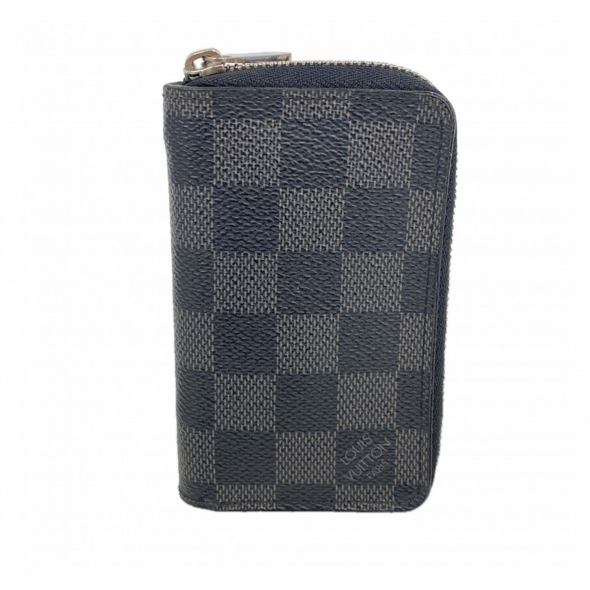 Louis Vuitton Coin Case Damier Graphite Zippy Purse Black Gray