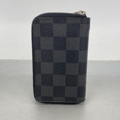 Louis Vuitton Coin Case Damier Graphite Zippy Purse Black Gray — view 8