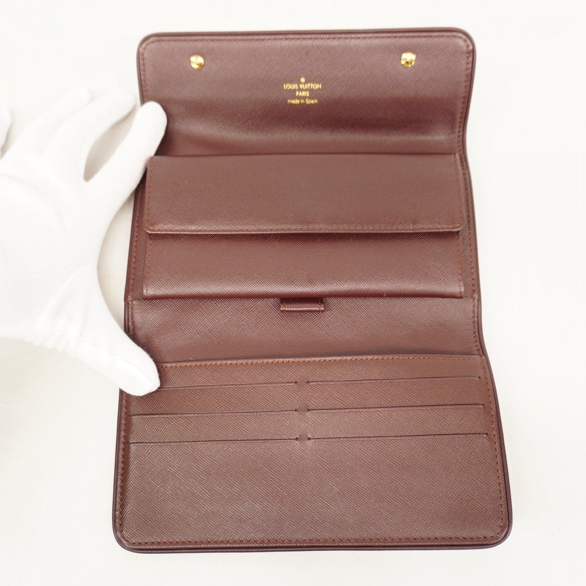 Louis Vuitton Trifold Wallet Monogram Mini Porte Tresor International Cerise — view 4