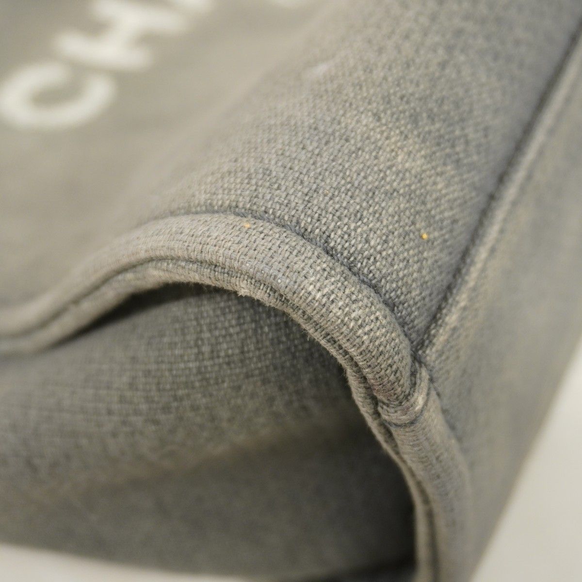 Chanel Chain Tote Deauville Canvas Black Gray Silver — view 7