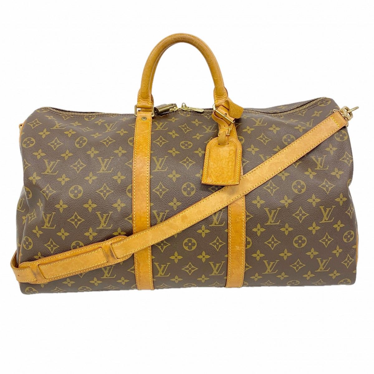Louis Vuitton Boston Bag Monogram Keepall Bandouliere 50 Brown