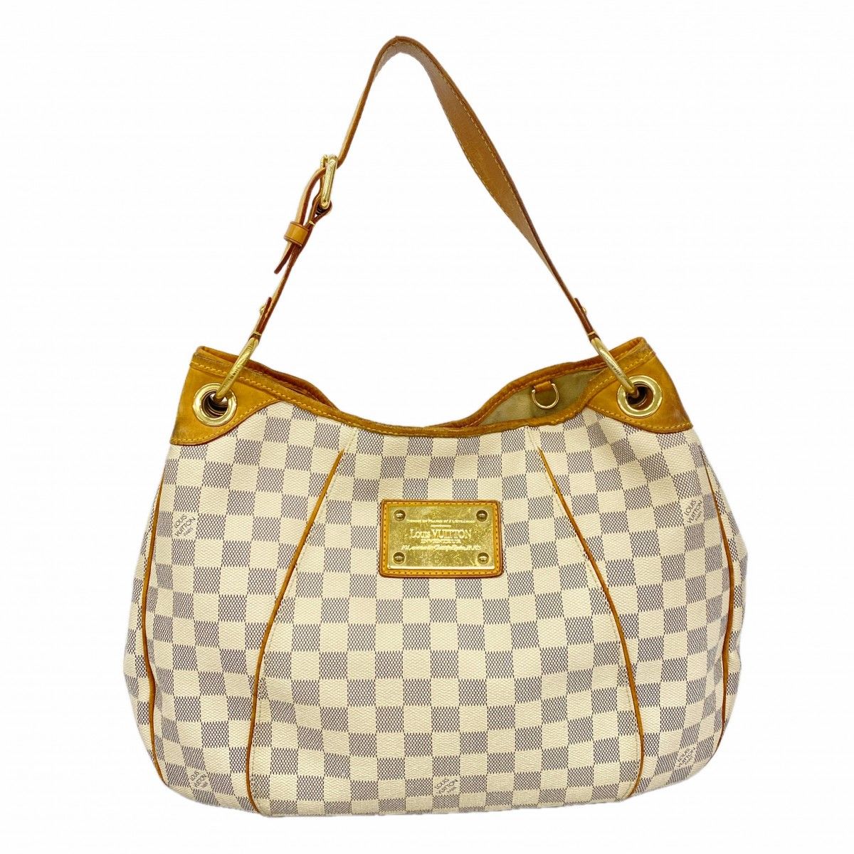 Louis Vuitton Shoulder Bag Damier Azur Galleria PM White