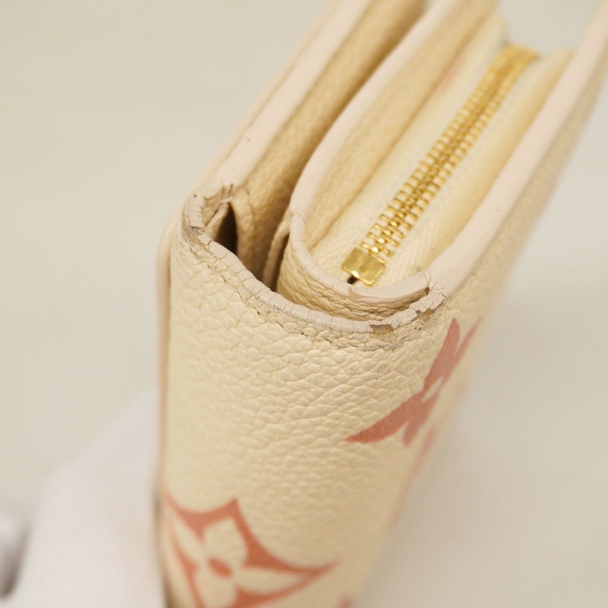 Louis Vuitton Wallet Monogram Empreinte Bicolor Portefeuille Clair Cream Rose — view 6