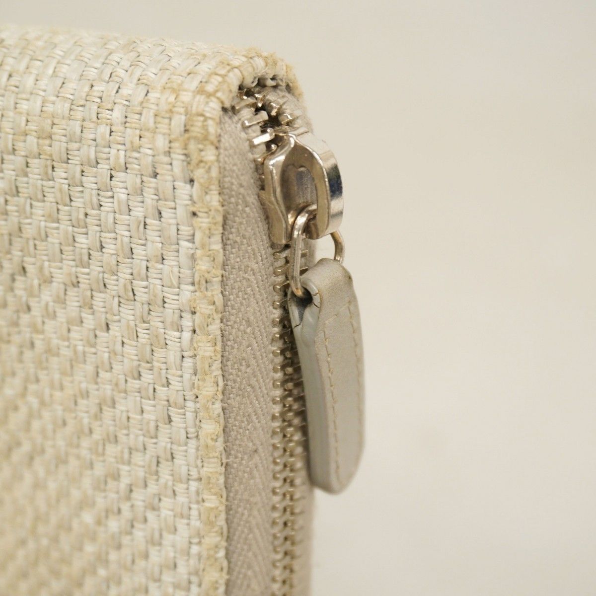 Chanel Wallet Deauville Tweed Gray Silver Handbag — view 8