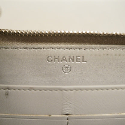 Chanel Wallet Deauville Tweed Gray Silver Handbag — view 5