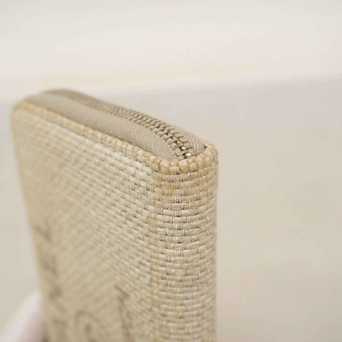 Chanel Wallet Deauville Tweed Gray Silver Handbag — view 6
