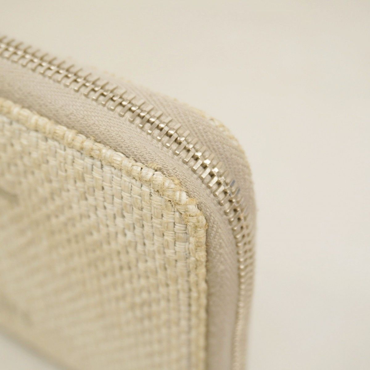 Chanel Wallet Deauville Tweed Gray Silver Handbag — view 7