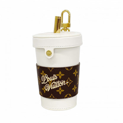Louis Vuitton Key Holder Charm LV Cup White Brown