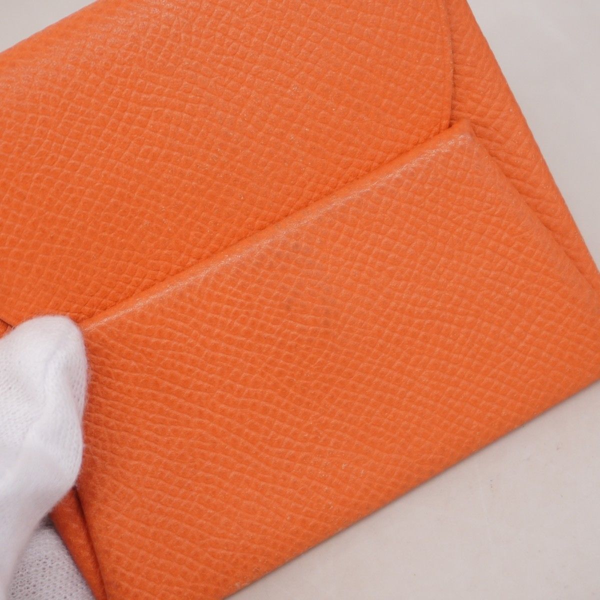 Hermes Coin Case Bastia Veau Epsom Mango Silver — view 7