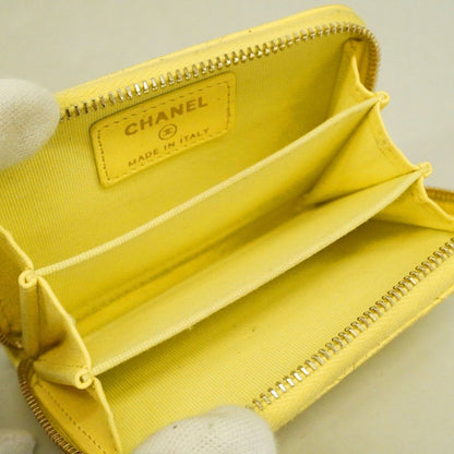 Chanel Coin Case Quilted Lambskin Yellow Gold — view 3
