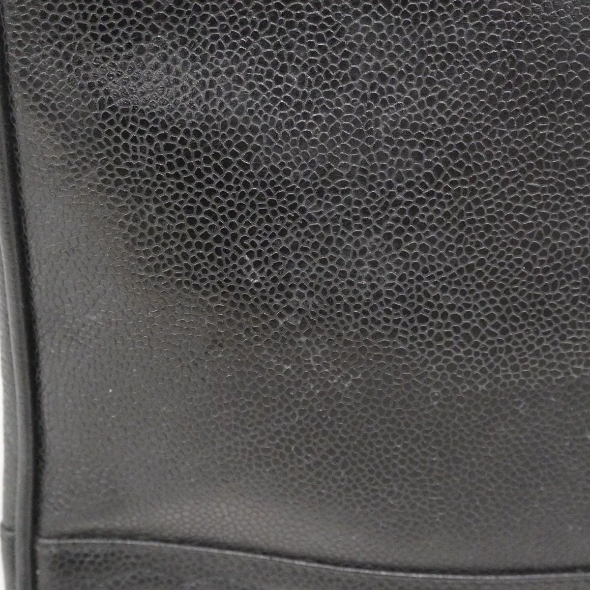 Chanel Shoulder Bag Triple Coco Caviar Leather Black Gold — view 8