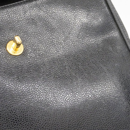 Chanel Shoulder Bag Triple Coco Caviar Leather Black Gold — view 9