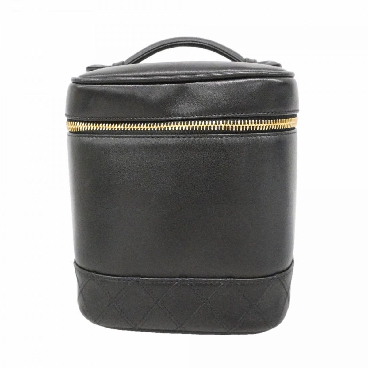 Chanel Vanity Bag Bicolor Lambskin Black Gold