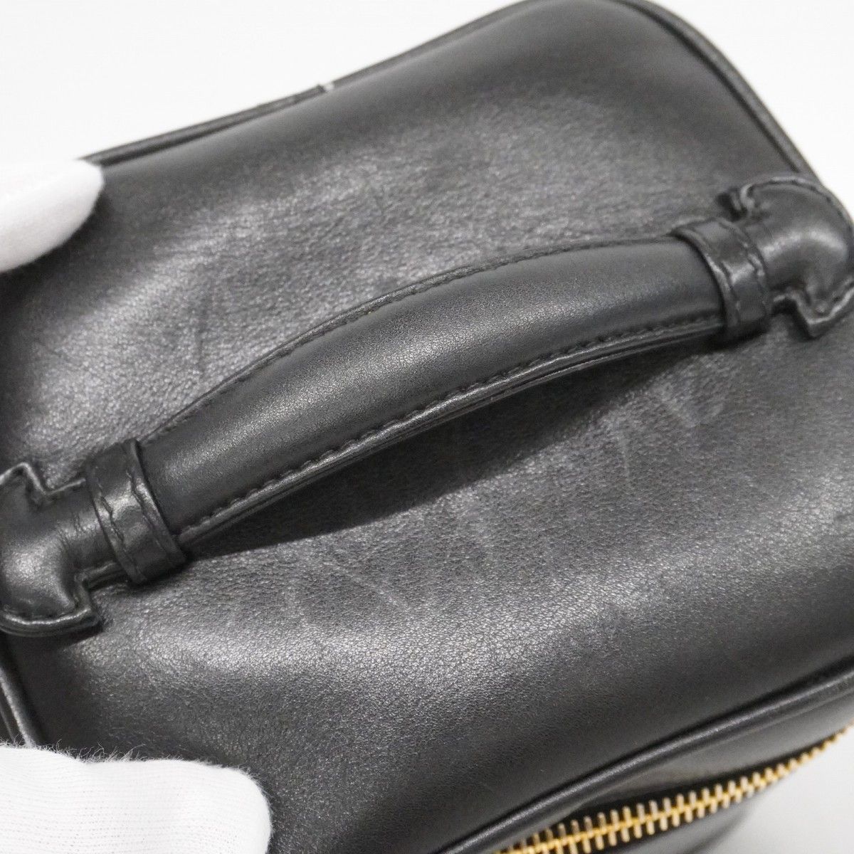 Chanel Vanity Bag Bicolor Lambskin Black Gold — view 8