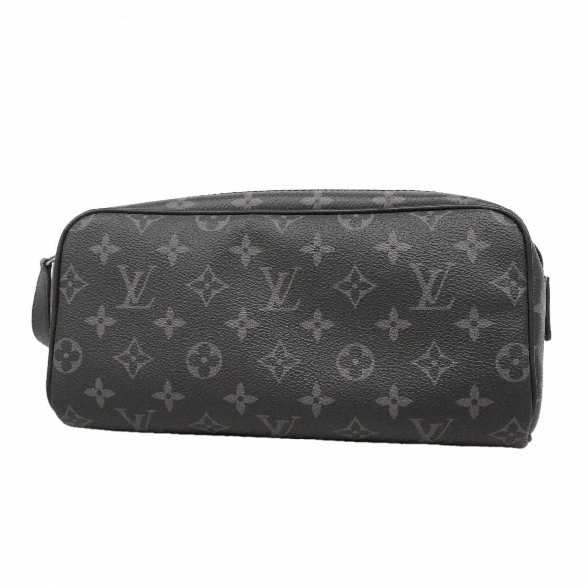 Louis Vuitton Handbag Monogram Eclipse Dopp Kit Black Gray