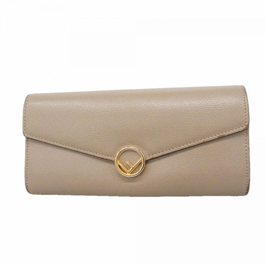 Fendi Wallet Leather Gray Ju Gold