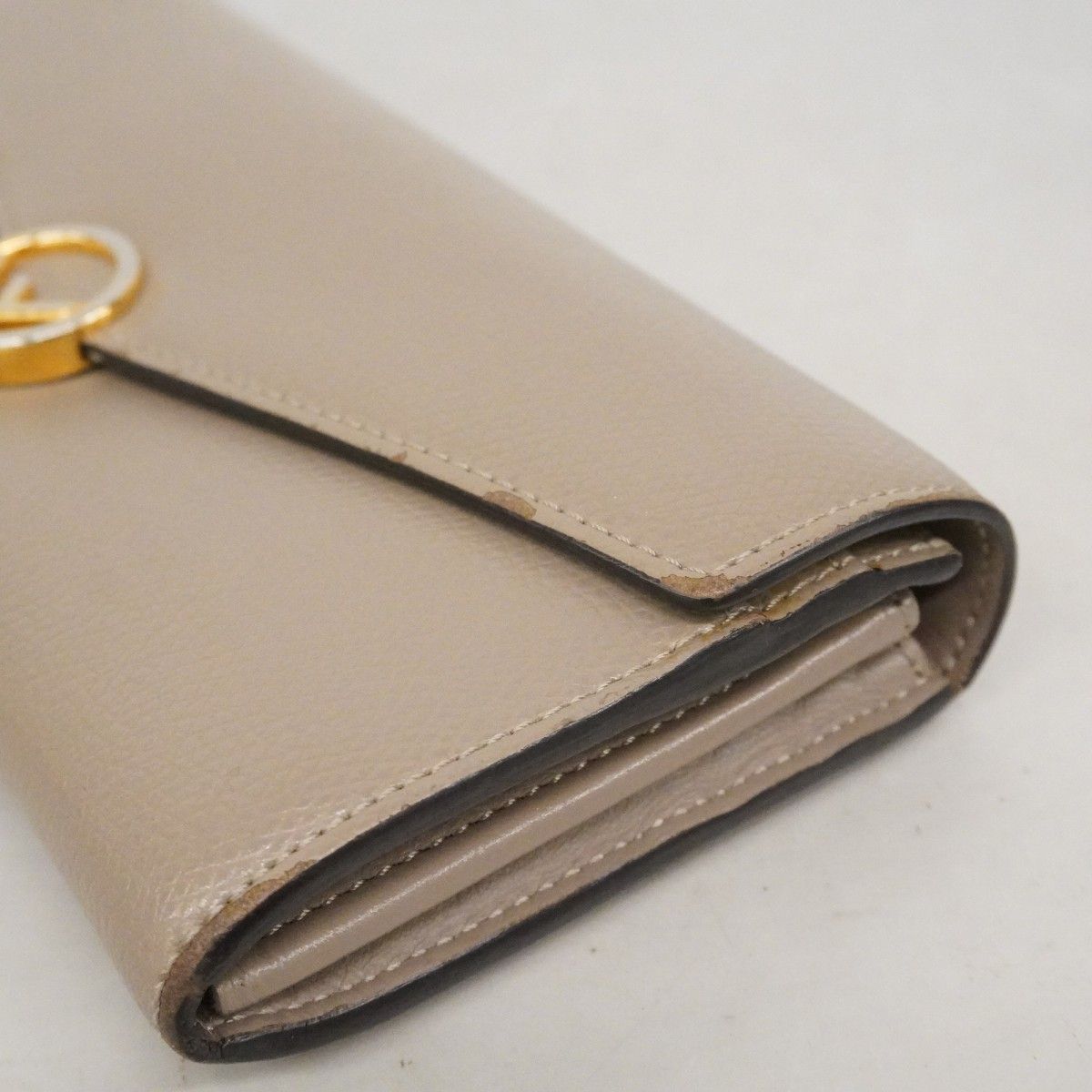 Fendi Wallet Leather Gray Ju Gold — view 7