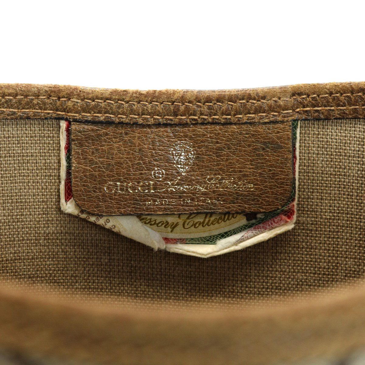 Gucci Tote Shoulder Bag GG Supreme Sherry Leather Vintage — view 7