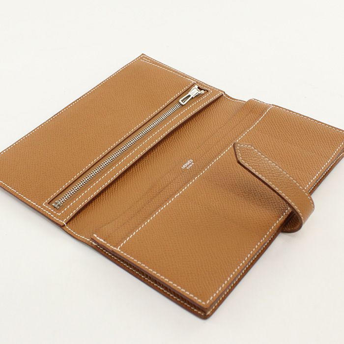 Hermes Bearn Souffle Wallet with Bifold Coin Purse Epsom — view 3