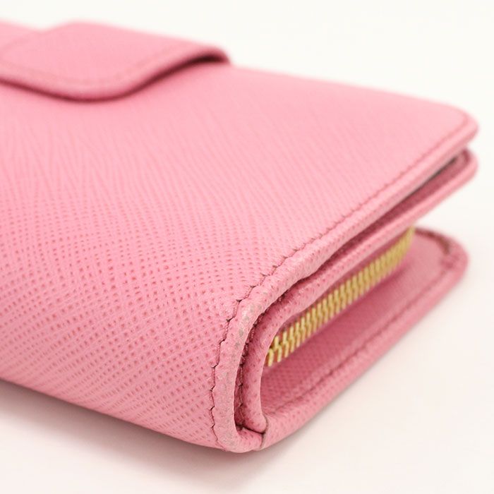 Prada Saffiano Leather Zlp Fodlg Bifold Wallet — view 6