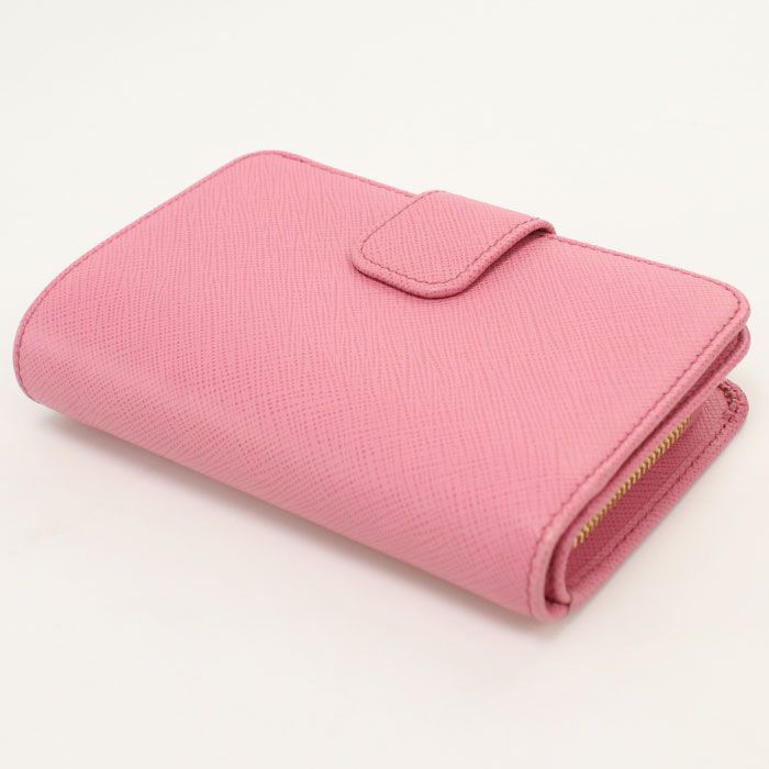 Prada Saffiano Leather Zlp Fodlg Bifold Wallet — view 2