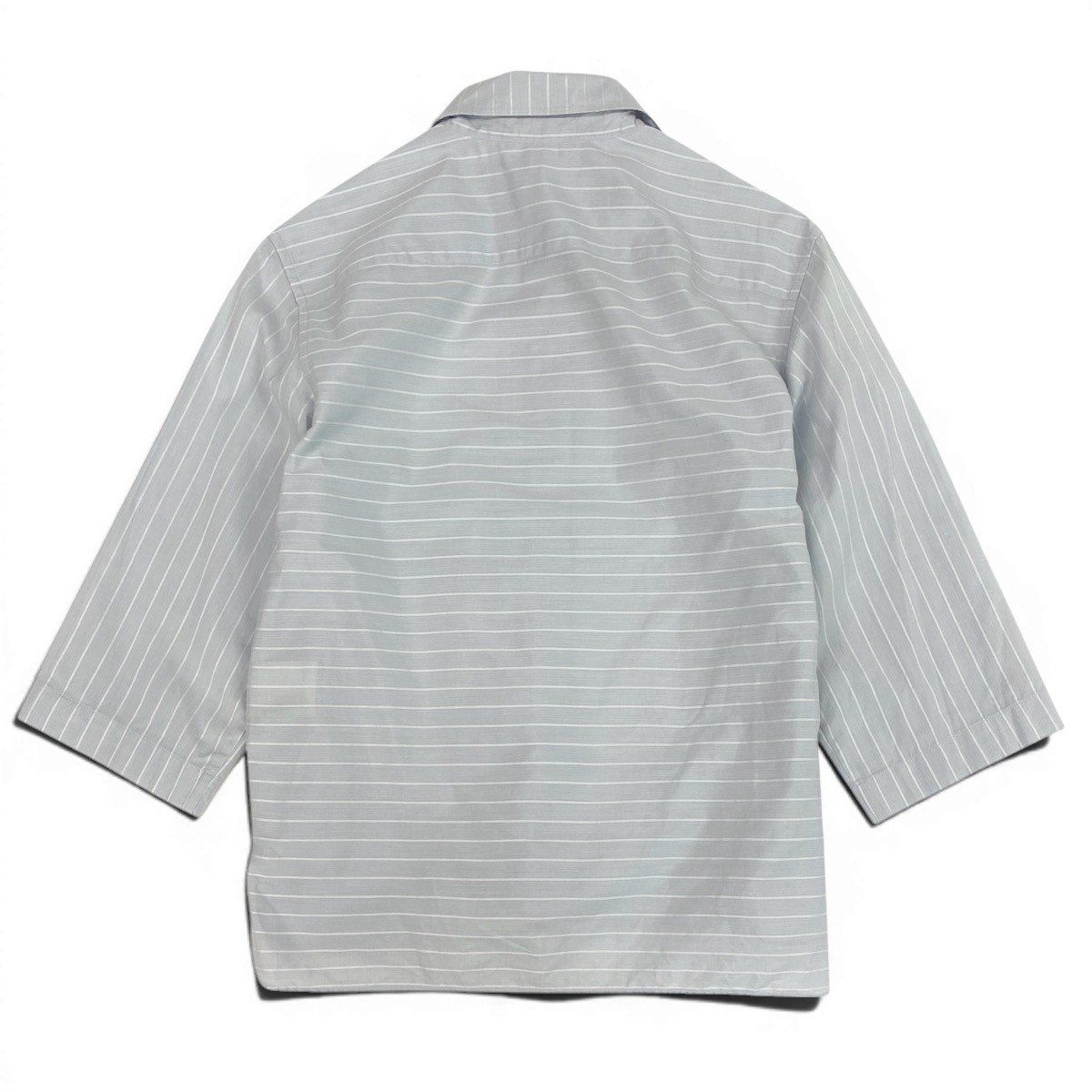 Chanel SS Identification 3/4 Sleeve Shirt Logo Border Pattern 40 Light Gray — view 3