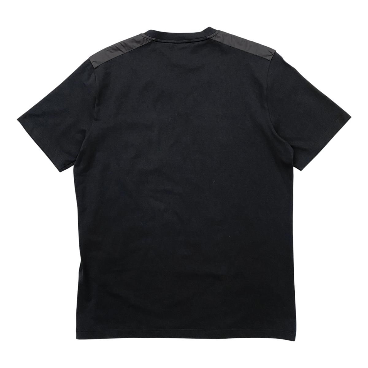 Prada Short Sleeve T-Shirt Neck 710 M Sports Logo Pocket Black — view 2