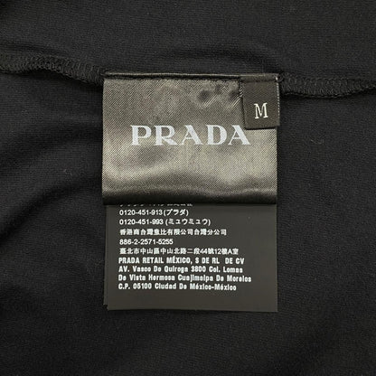 Prada Short Sleeve T-Shirt Neck 710 M Sports Logo Pocket Black — view 9