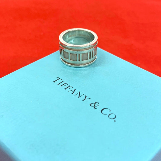 Tiffany & Co Wide Atlas Ring 925 Sterling Silver