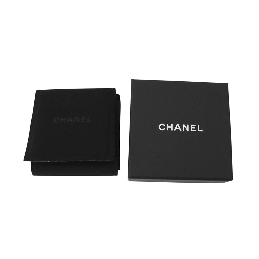 Chanel Earrings Hoop CC Logo Chain Denim 26 — view 8