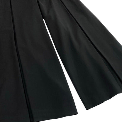 Chanel Boutique Vintage Wide Trousers High Waist CC Logo Gold Button Black Pants — view 7