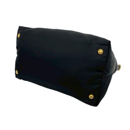 Prada Triangle Logo Tessuto Nylon Leather 2-Way Shoulder Bag Black — view 8