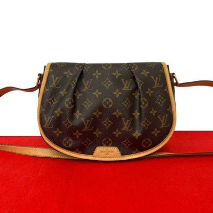 Louis Vuitton PM Monogram Leather Shoulder Bag Pochette Brown