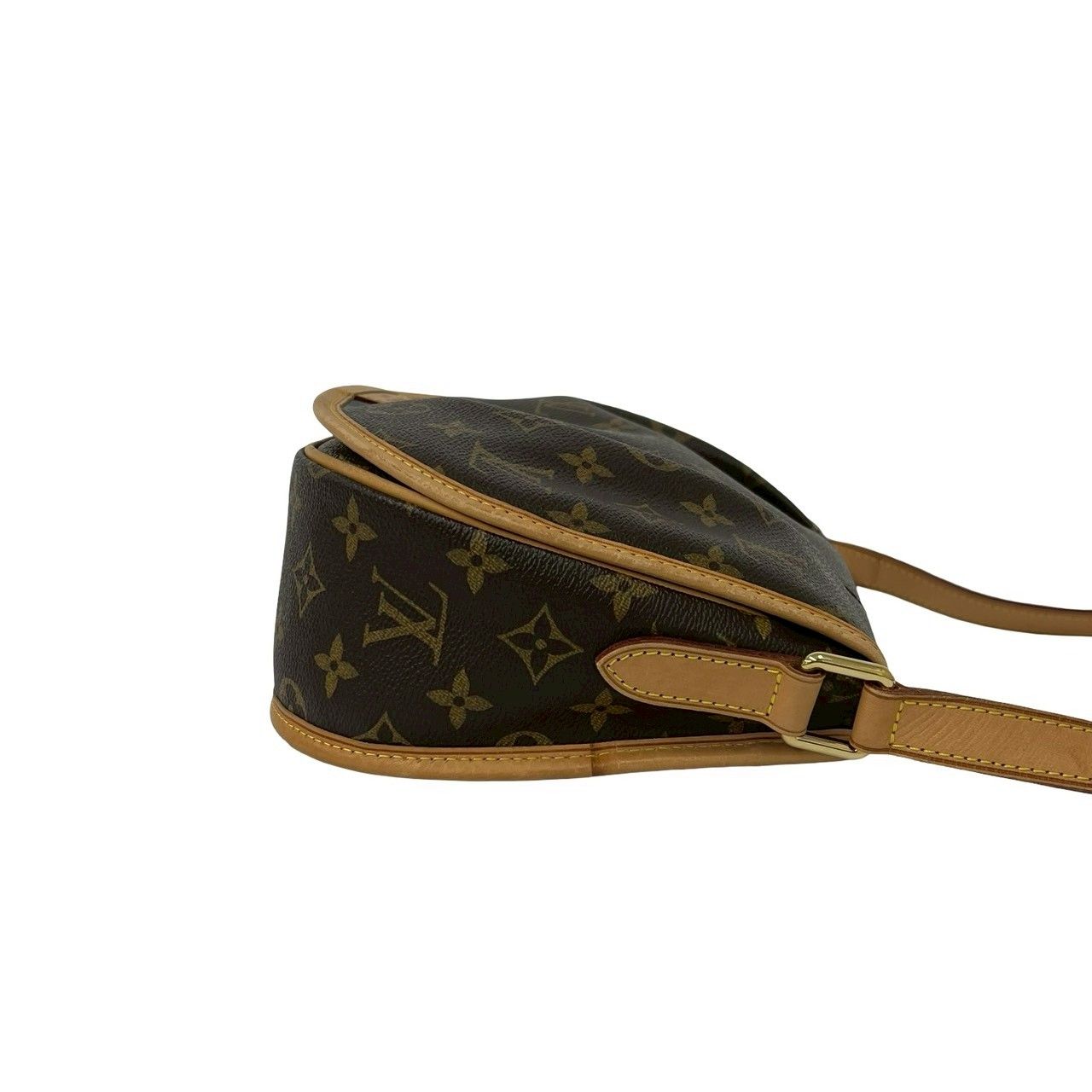 Louis Vuitton PM Monogram Leather Shoulder Bag Pochette Brown — view 6