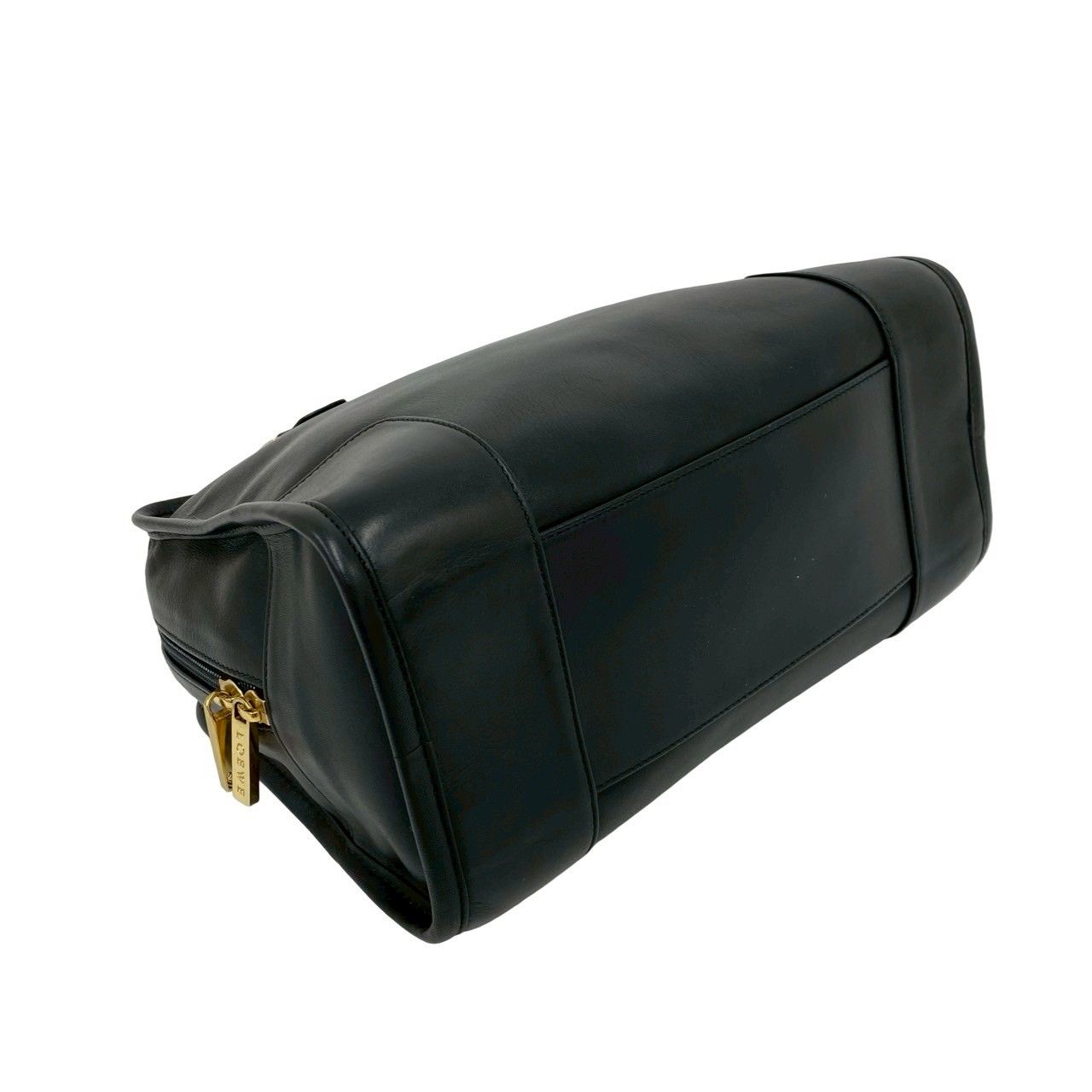 Loewe Vintage Amazona 28 Anagram Logo Leather Mini Boston Bag Black — view 7
