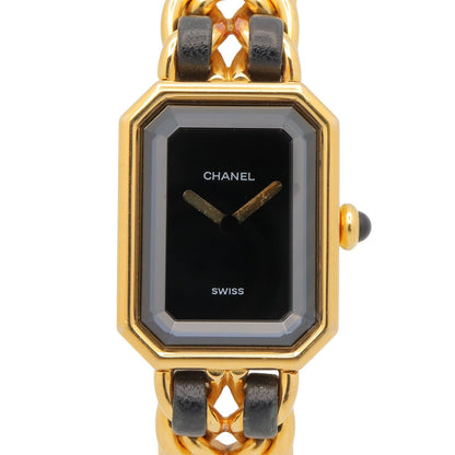 Chanel Watch Premiere M Black Leather
