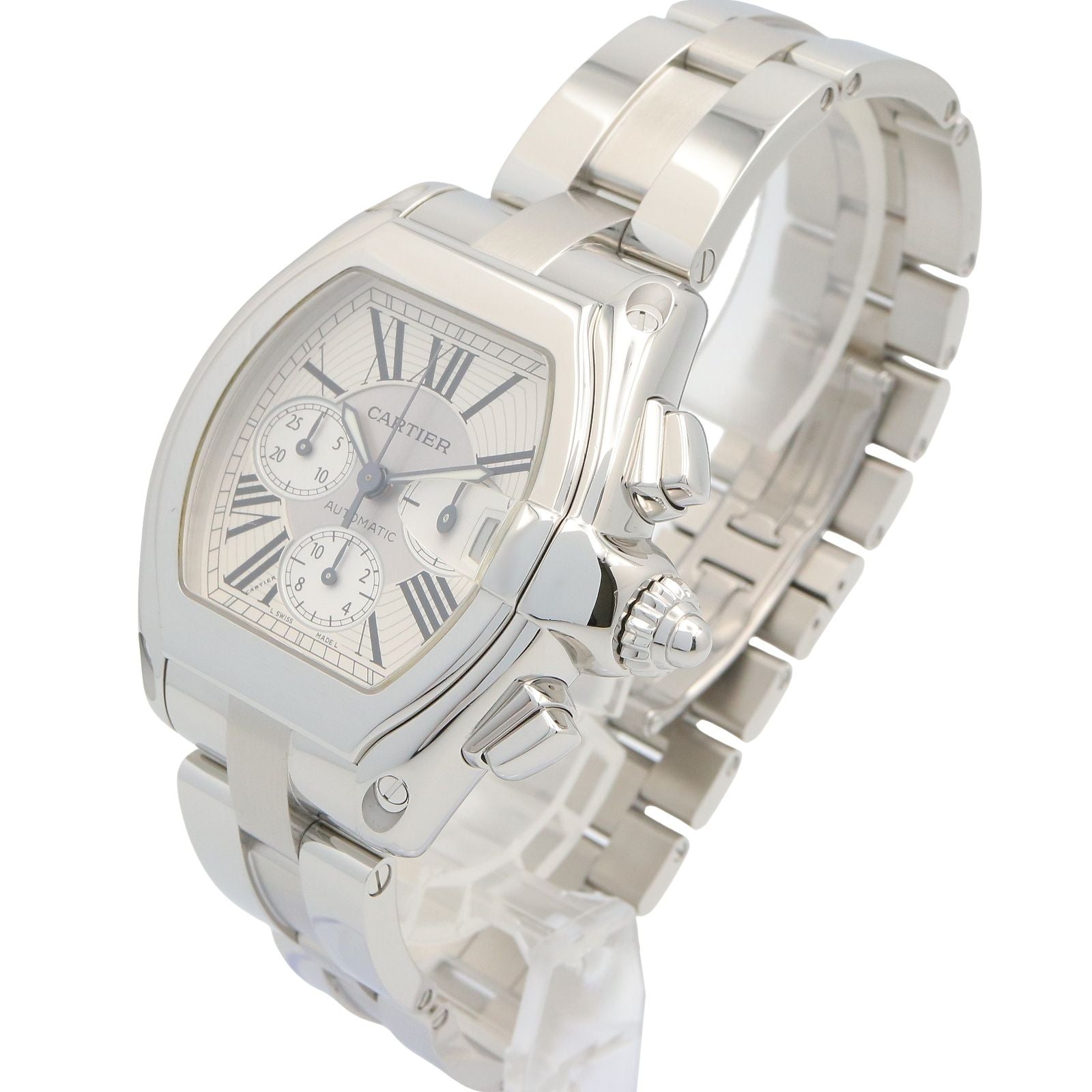 Cartier Watch Roadster Chronograph Silver Stainless Steel — view 2