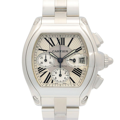 Cartier Watch Roadster Chronograph Silver Stainless Steel