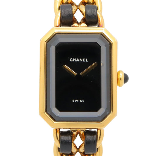 Chanel Watch Premiere M Black Leather