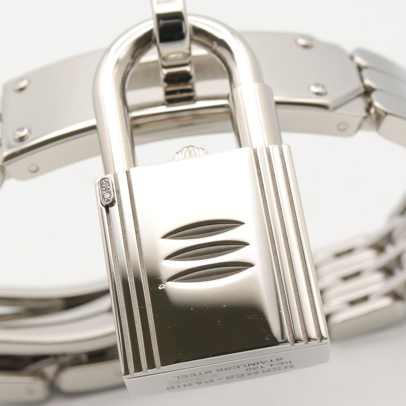 Hermes Watch Kelly Mini White Stainless Steel Diamond — view 6