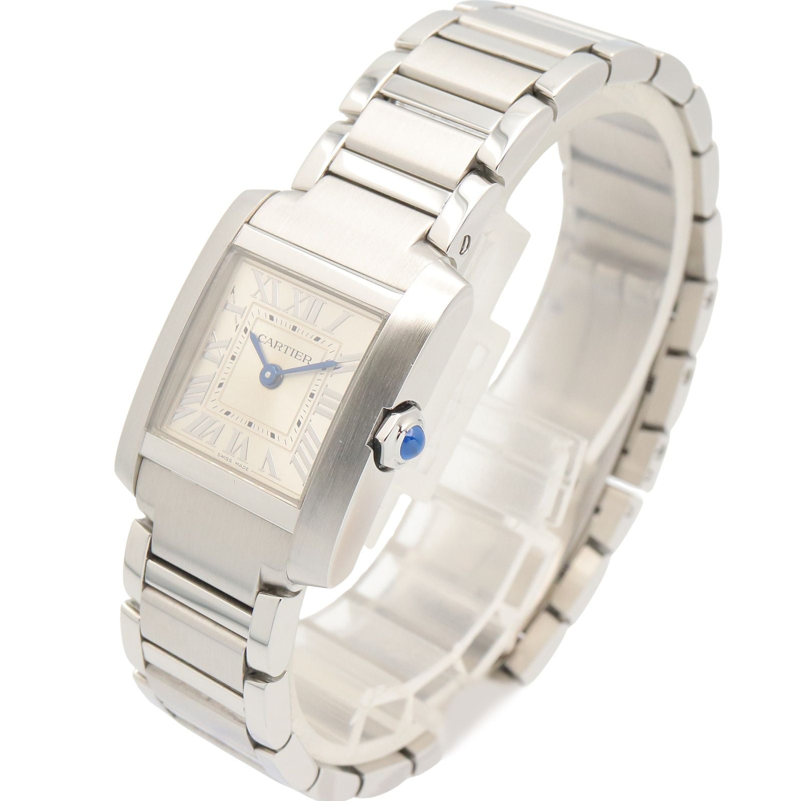 Cartier Watch Tank Francaise SM Silver Stainless Steel — view 2