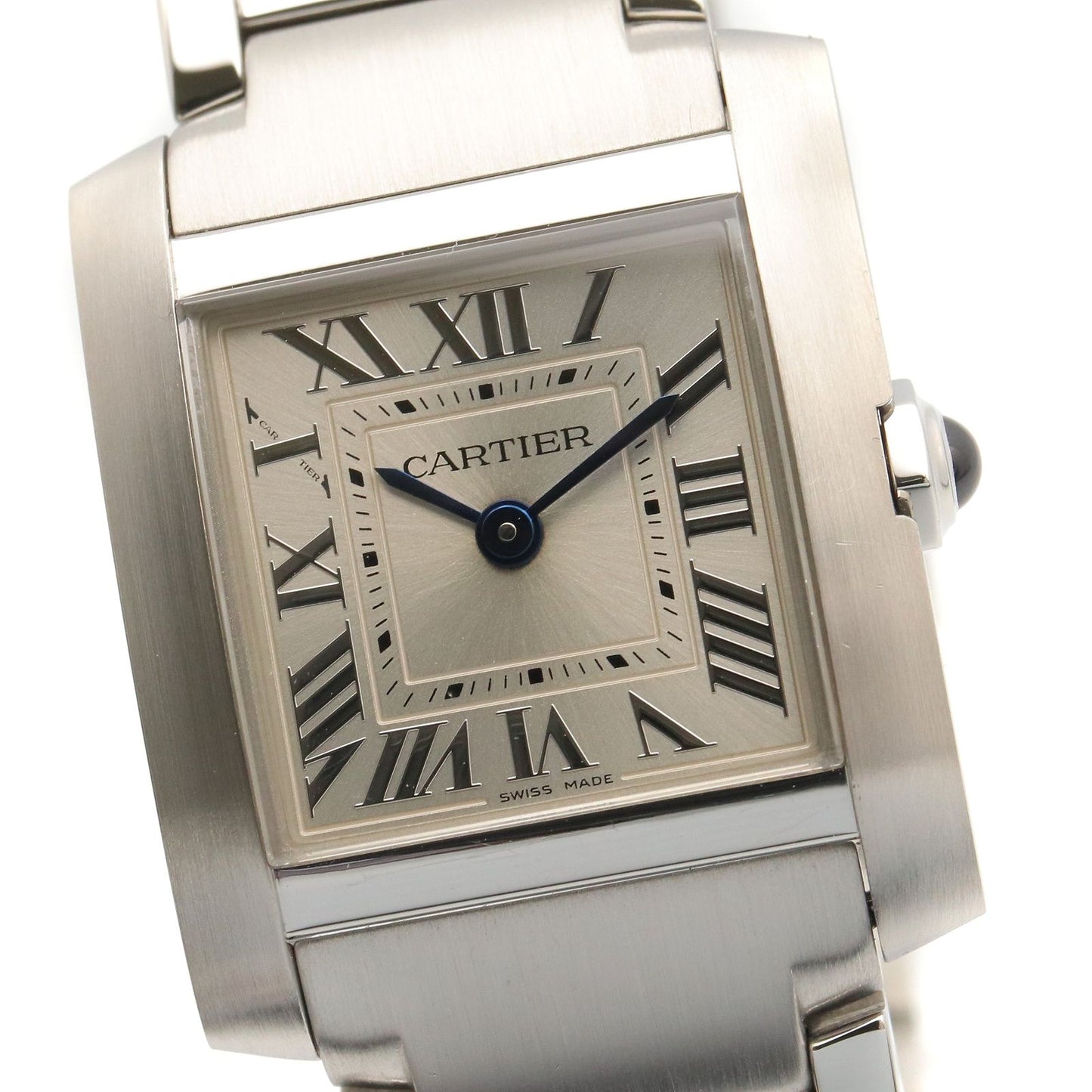 Cartier Watch Tank Francaise SM Silver Stainless Steel — view 3