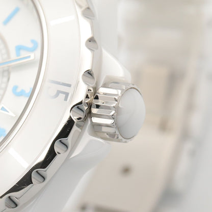 Chanel Watch Blue Light White Ceramic — view 6