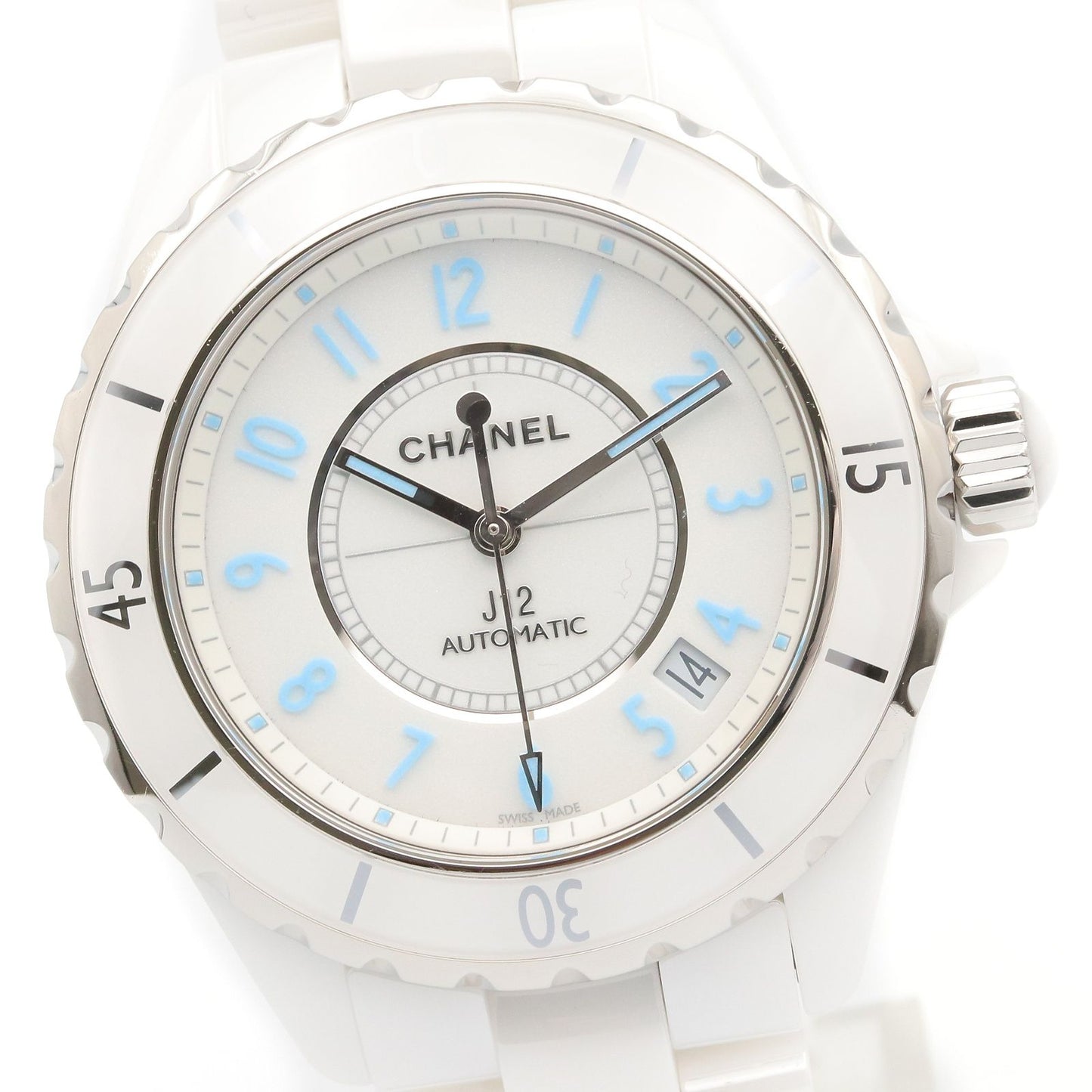 Chanel Watch Blue Light White Ceramic — view 3
