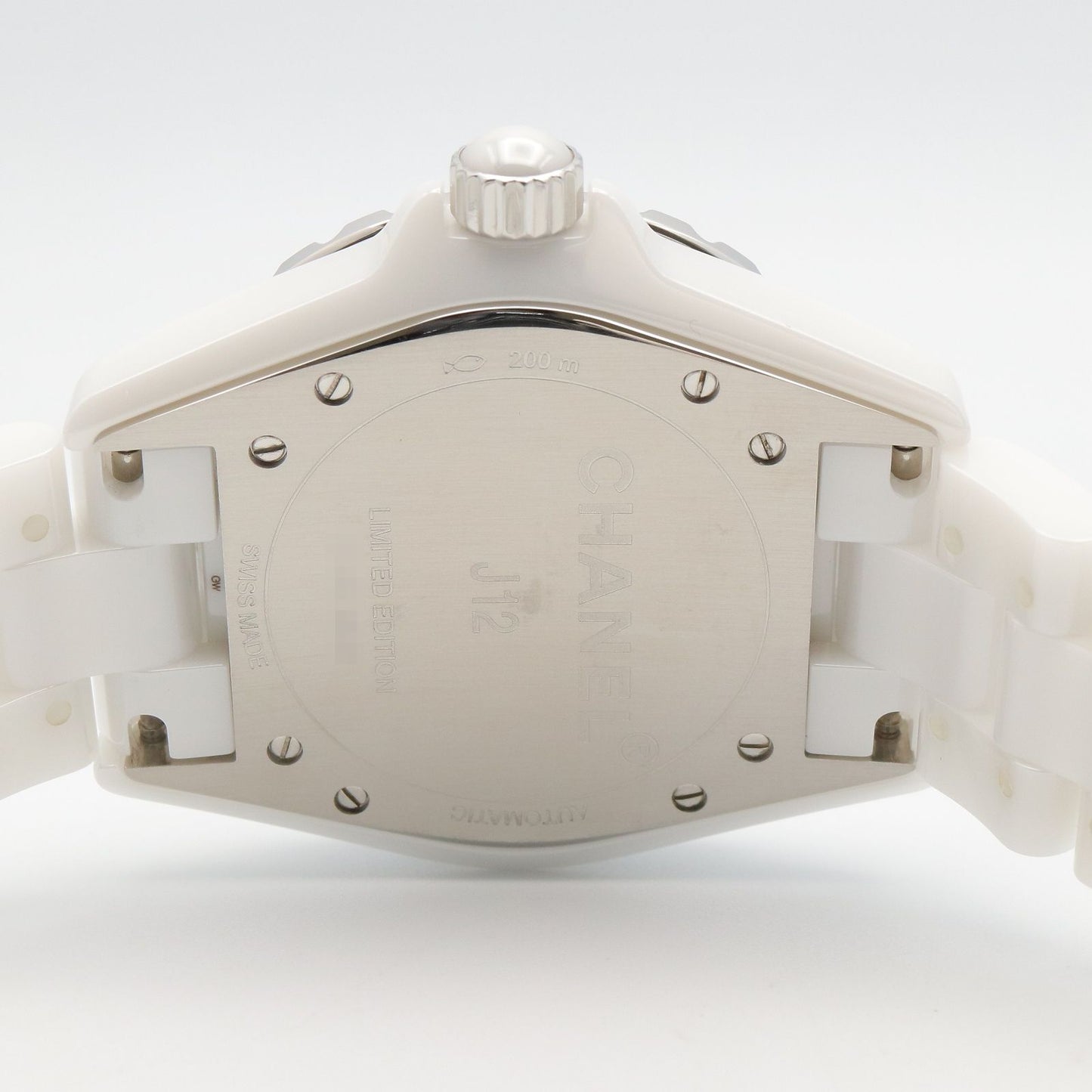Chanel Watch Blue Light White Ceramic — view 5