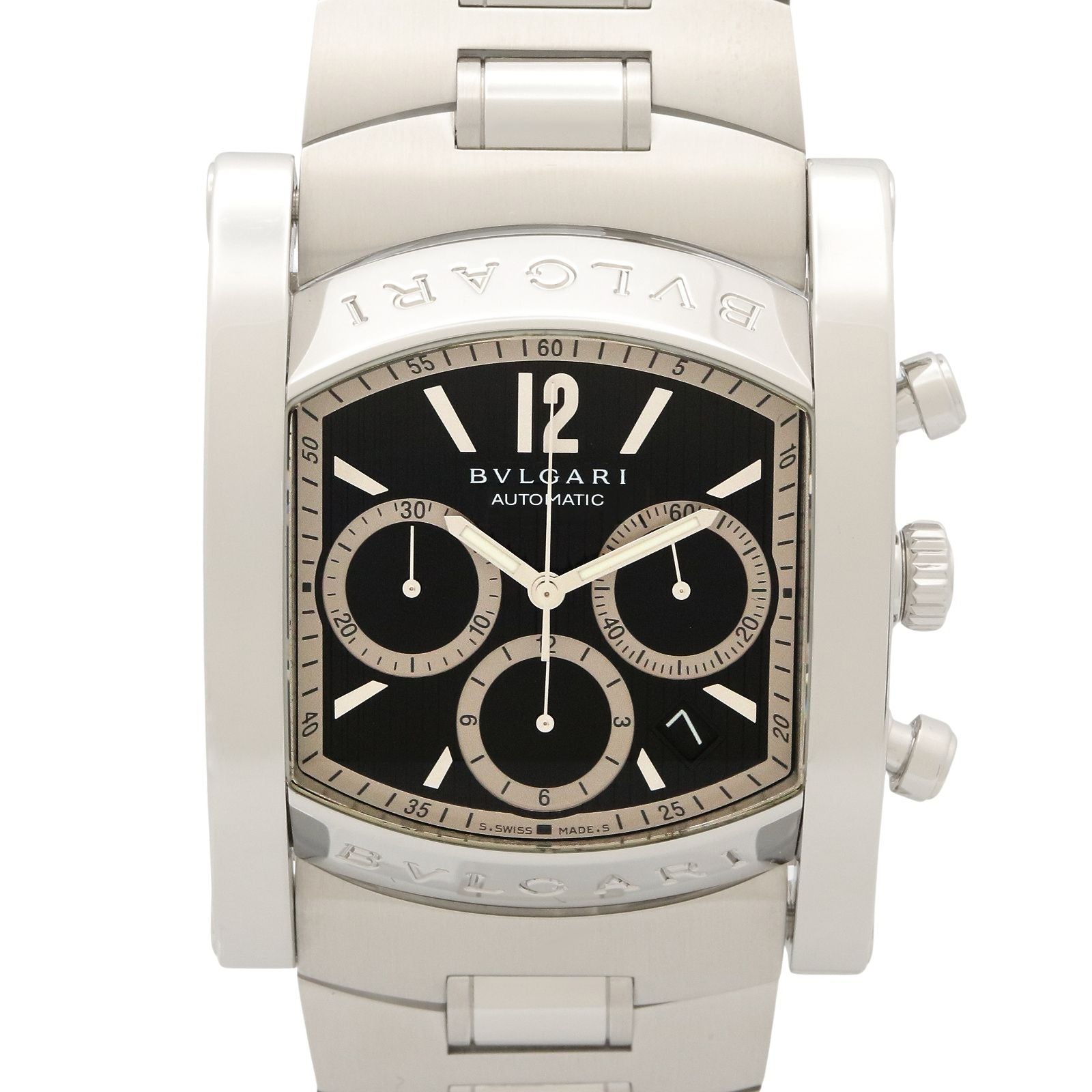 Bvlgari Watch Assioma Chrono Black Stainless Steel